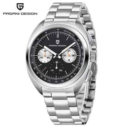 2026 New PAGANI DESIGN Mens Panda Watches Luxury Quartz Watch For Men Chronograph Wristwatches AR Sapphire Leather Luminous Gift