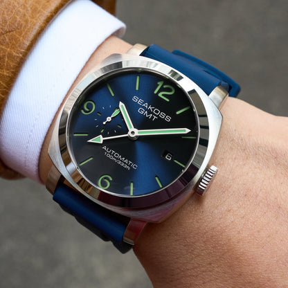 SEAKOSS GMT Diving Automatic Mechanical Watches Men 1963 ST2557 Seagull Movement 316L Super Luminous Calendar 10Bar Wristwatches