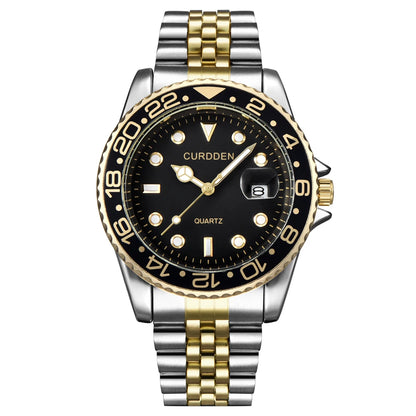 Men Famous Brand Watches Students Boys Fashion Stainless Steel Band Casual Calendar Quartz Watch Green Relogios Masculinos 2024