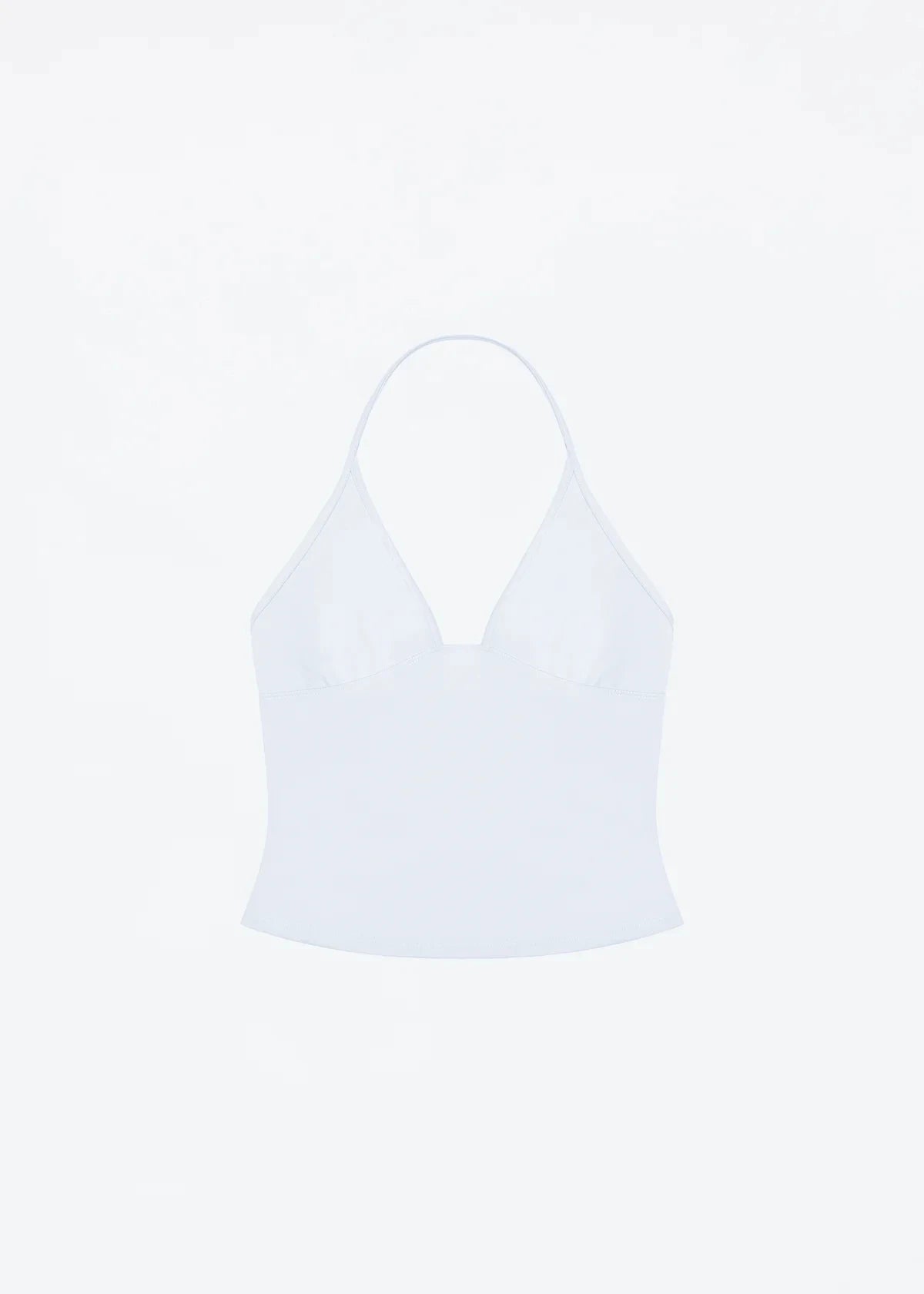Tank triangle cup halter V-neck backless crop top Hayley's same style strappy top low-cut backless top