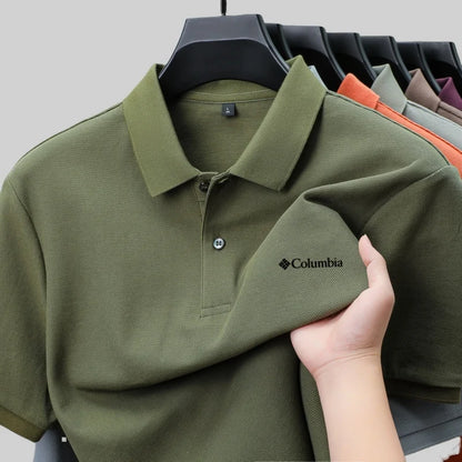 100% pure cotton summer new men's short sleeved polo shirt comfortable and breathablehigh-end brand designer embroidered T-shirt