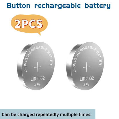 2PCS LIR2032 LIR2025 LIR2016 LIR2430 LIR2450 Rechargeable Battery CR2032 CR2025 CR2016 CR2430 CR2450 for watches