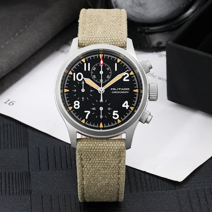 Militado ML1868KF 3 Dial Quartz Watch VK67 Sports Chronograph Watches Man Luminous Sapphire Glass 100M Waterproof 39Mm Watches