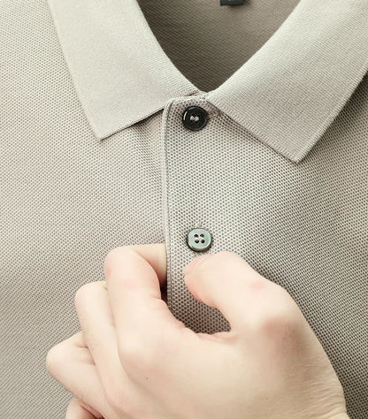 Men's 100% Cotton Polo Shirt - Summer Casual Breathable Tee,19 Colors,Ideal for Golf and Sports,Business Casual,Silk-Like Finish