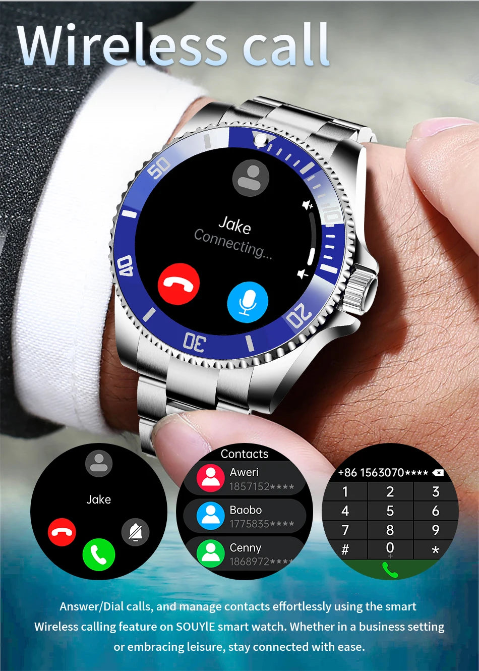 New 2026 Style Luxury Smart Watch Dials Answer Call For Men Waterproof Sport Digital Business Smart Watches For Gift Smart Band