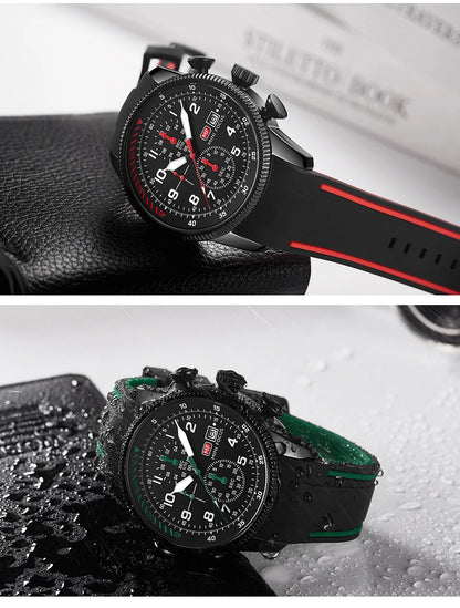 MINI FOCUS Electronic Quartz Mens Watches Auto Date Wristwatch Water Resistant Clock Gift for Men relogio masculino 0379G