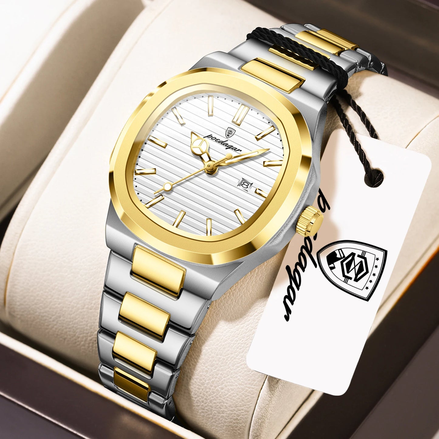 POEDAGAR Elegant Women's Watch Waterproof Luminous Date Fashion Ladies Wristwatch Stainless Steel Quartz Watches For Woman Reloj