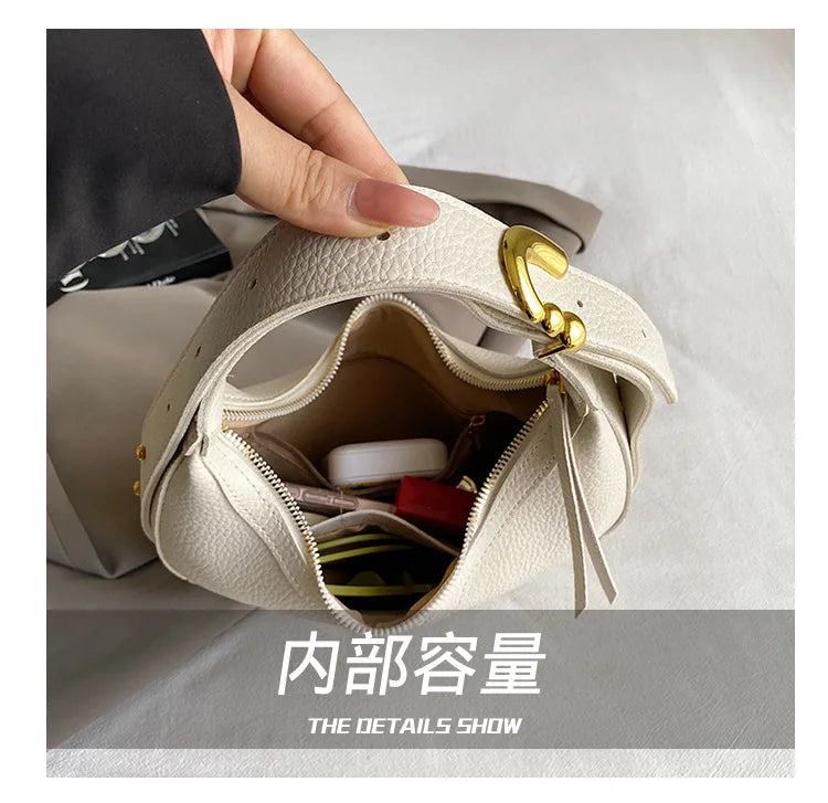 Women Underarm Bag Fashion Hobos Half Moon Saddle Shoulder Bags Luxury Pu Leather Crossbody Bag Phone Purses 2024 Commuting Bags
