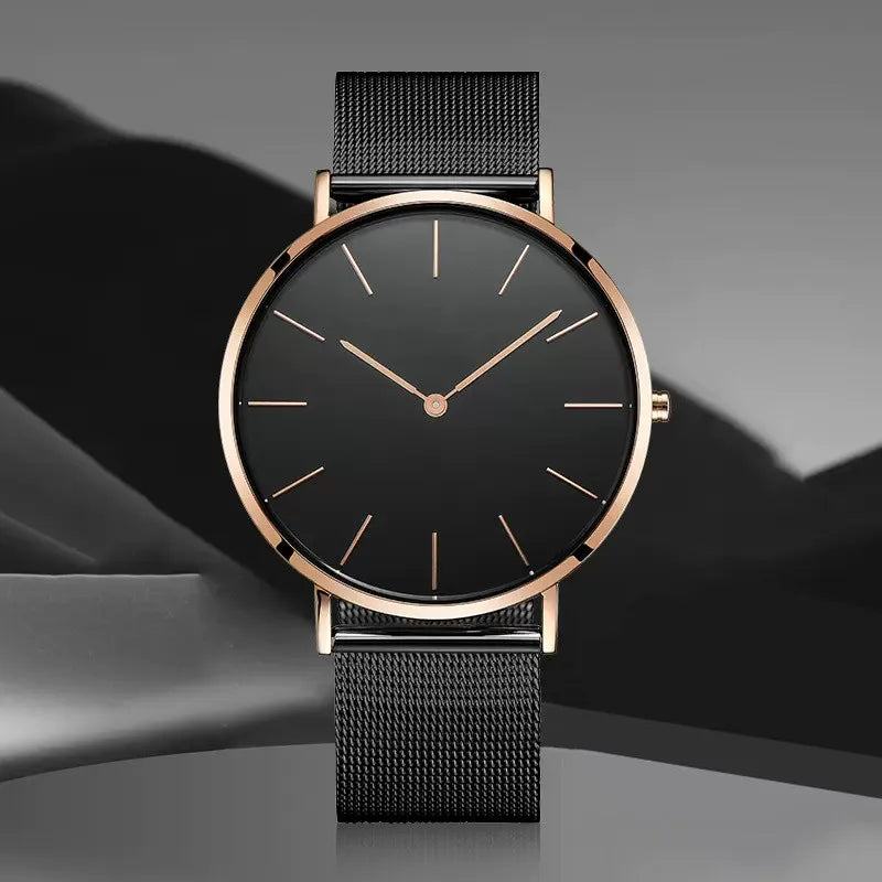 Top Brand Women's Watches Luxury Metal Mesh Simple Quartz Watches Fashion Elegant Rose Gold Ladies Wristwatch Clock Reloj Mujer