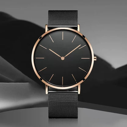 Top Brand Women's Watches Luxury Metal Mesh Simple Quartz Watches Fashion Elegant Rose Gold Ladies Wristwatch Clock Reloj Mujer