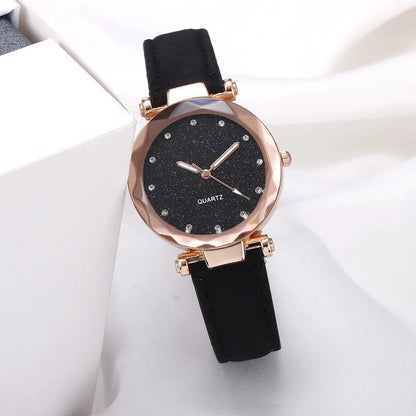 Business Quartz Watch Fashion PU Leather Strap Daily Quarts Watches Suitable for Daily Dating Gift Wristwatch
