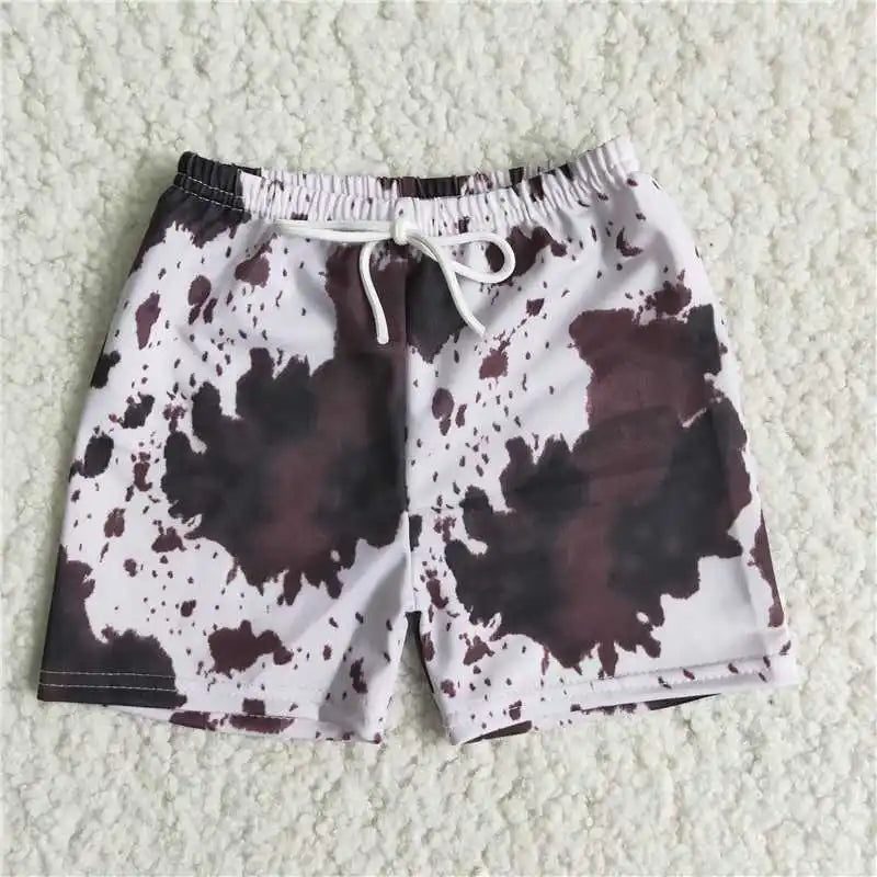 Wholesale Children Summer Grey Camo Print Swimsuit Kid Stretchy Swimwear Infant Matching Baby Boy Girl Swimming Trunks Shorts