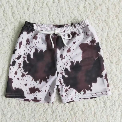Wholesale Children Summer Grey Camo Print Swimsuit Kid Stretchy Swimwear Infant Matching Baby Boy Girl Swimming Trunks Shorts
