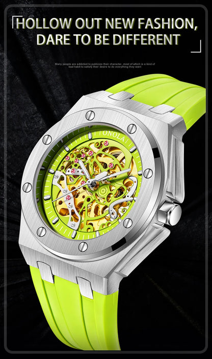 ONOLA Watch Top Brand Luxury Sports Men Wristwatch Waterproof  Automatic Mechanical Watches Relogio Masculino