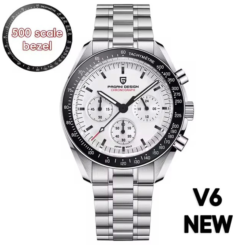2026 New PAGANI DESIGN Gold Men's Quartz Watches Luxury VK63 Speed Sports Chronograph Watch Men AR Sapphire Ceramic Bezel Clock
