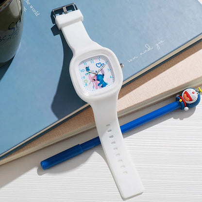 Fashion Stitch Kids Watches for Girls Cute Square Large Dial Children Women Quartz Clock Toys Accessories relogio infantil