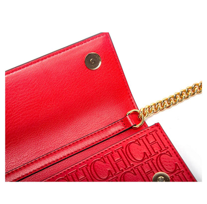 CHCH Women's Shoulder Bag New Magnetic Flip Chain Bag Brown Small Square Bag Wallet