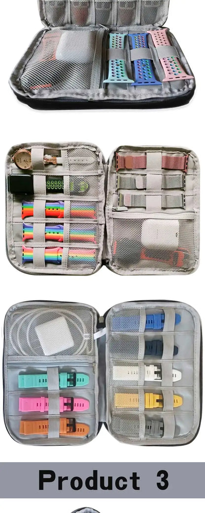 Waterproof Portable Box watch Holder Organizer Storage for Men Women smart watch boxes for Apple watch strap storage box watches
