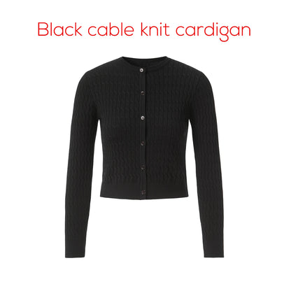 AP SS26 Women Sleeveless Shirt and Cable Knitting Cardigan Clothing