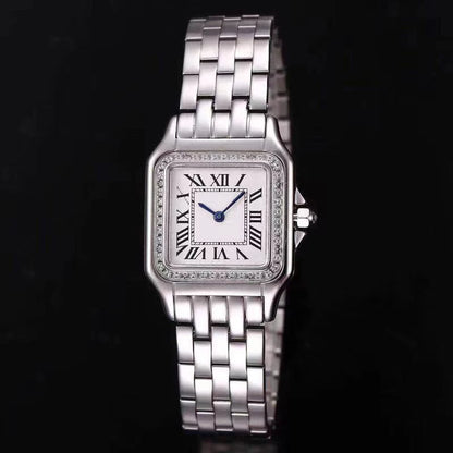 Brand Wrist Watches Women Girl Ladies 22mm 27mm Square Dial Good Quality Steel Band Quartz Luxury Japanese Movement Clock CT13