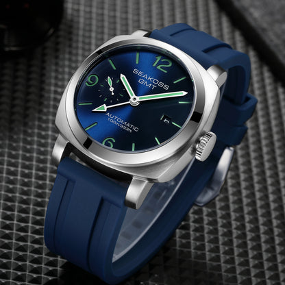 SEAKOSS GMT Diving Automatic Mechanical Watches Men 1963 ST2557 Seagull Movement 316L Super Luminous Calendar 10Bar Wristwatches