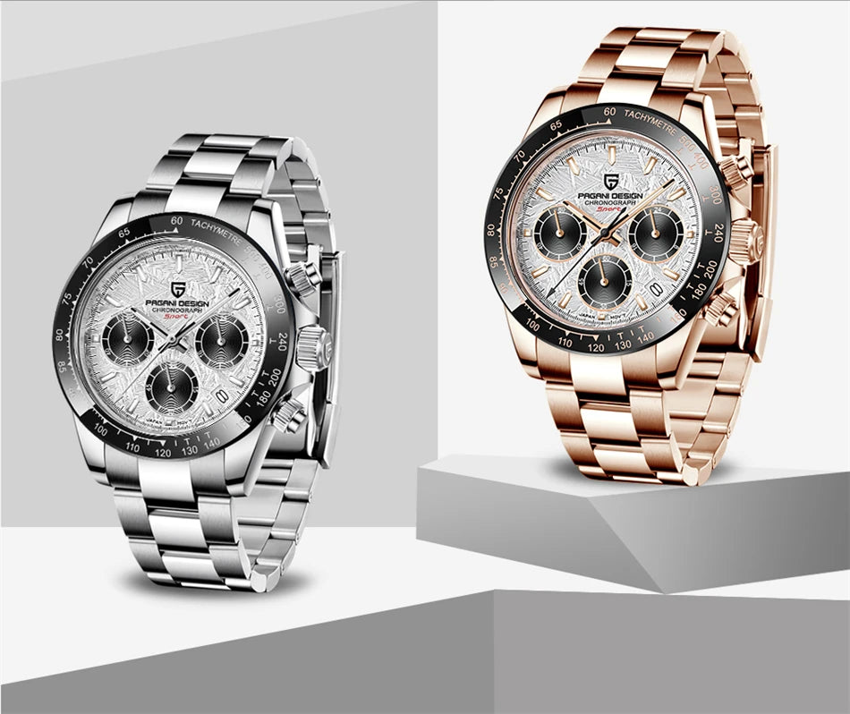 PAGANI DESIGN 2026 New Men Watches Luxury Quartz Watch For Men 100M Waterproof Sports Chronograph Wristwatch for Men gift