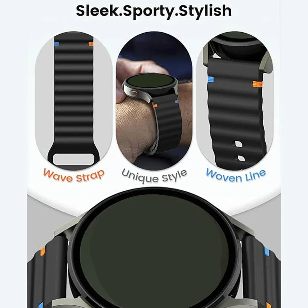 22mm Watch Strap For Xiaomi Watch 2 Pro S4 sport S3 S2 S1 Active/Mi Watch color 2 Smartwatch Watches Band Silicone Wave Bracelet