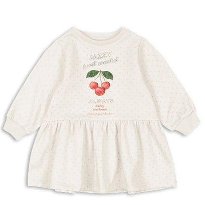 Fashion Girls Sweatshirts 2026 Spring Heart Cherry Printed Children Hoodies and Pant Suit Kids girl Cardiagn and Skirt Clothes