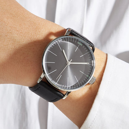 Vintage Mechanical Watches Men Minimalist Dial Automatic Wristwatch Man Hat Glass Drop Shipping Timepieces