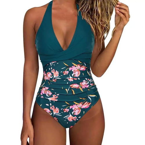 Women Monokini Swimsuit Lightweight Monokini Stylish Women's Halter One-piece Swimsuit with Tummy Control High for Beachwear