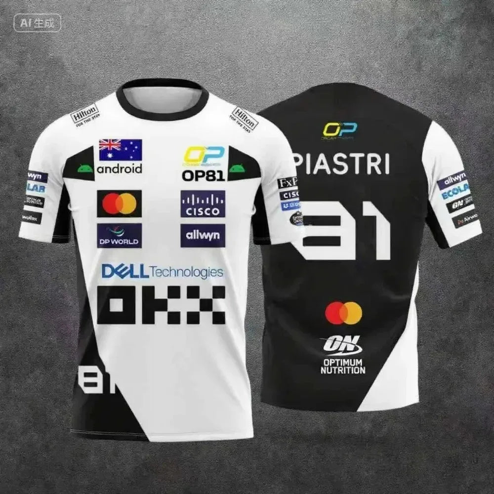 McLaren Racing Lando Norris Tee | 2025 NO.4 Edition Breathable Sportswear | Extreme Sports Inspired Short Sleeve Top