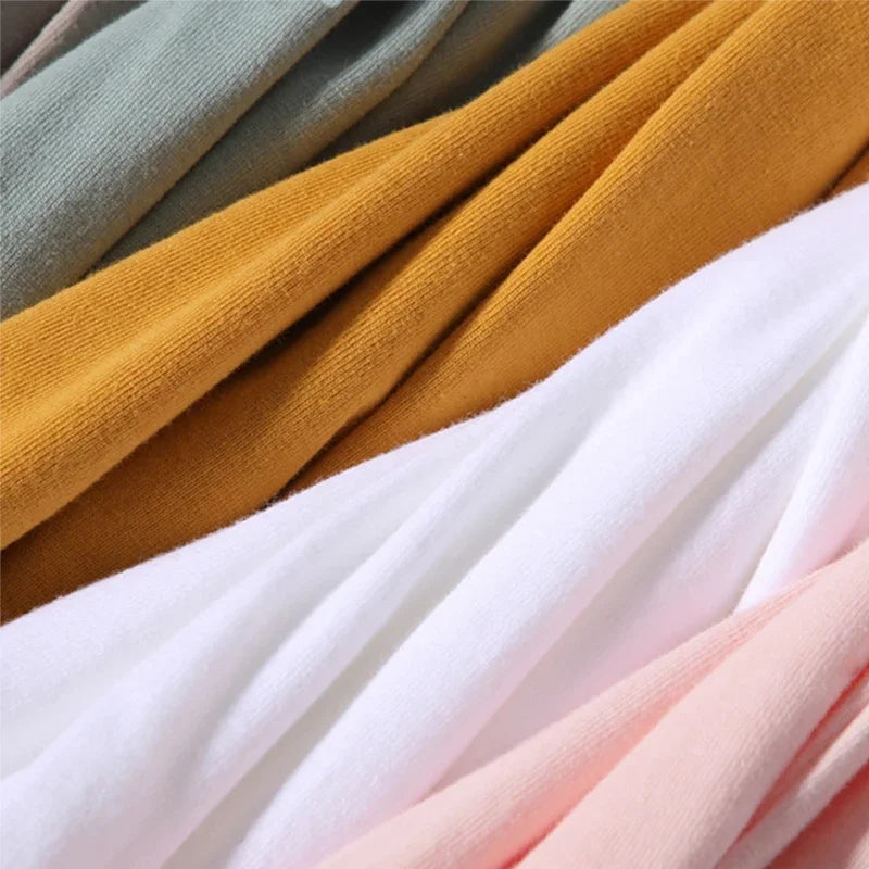 100% Cotton Five Half Sleeve Men's Women Summer T-shirt Loose Short-sleeved Casual Basic Shirt O Neck Solid Color Tops
