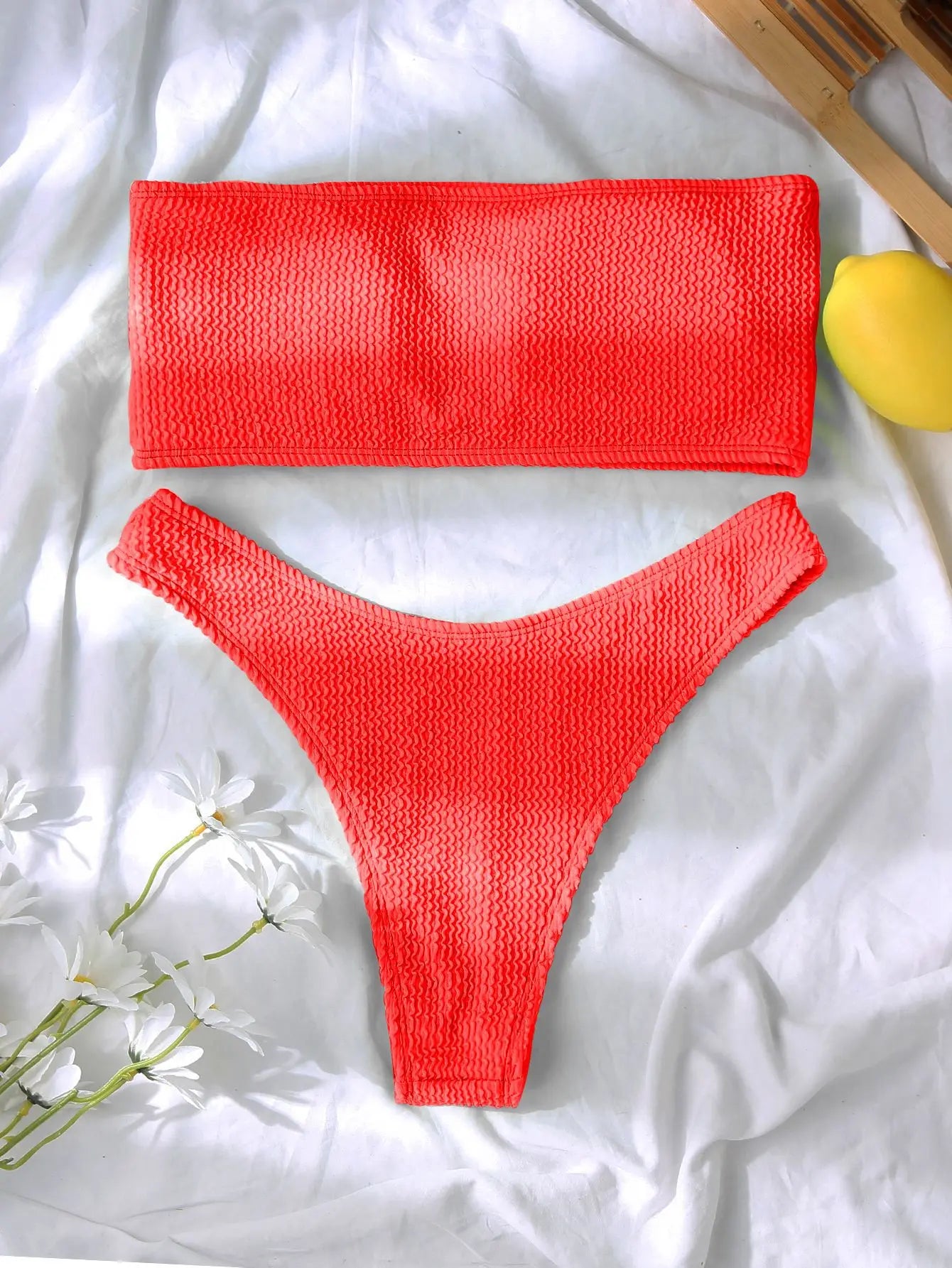 Fashion Bikini Textured Swimwear Women 2026 High Cut Swimsuit Women Bathing Suits Solid Brazilian Bikinis Set