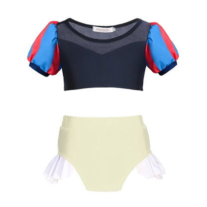 Princess Swimsuit Mermaid Mirabel Isabella Swimsuit Set Girl Summer Beachwear Pool Party Kids Anna Elsa Rapunzel Swimwear Suit