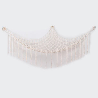 Large-capacity plush animal hammock net weaving Bohemian home decoration corner toy storage organizer plush toy hanging net