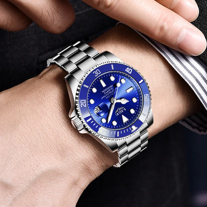 LIGE Top Luxury Watches For Men Fashion 30M Waterproof Luminous Date Quartz Wristwatches Casual Business Mens Watch Roloj Hombre