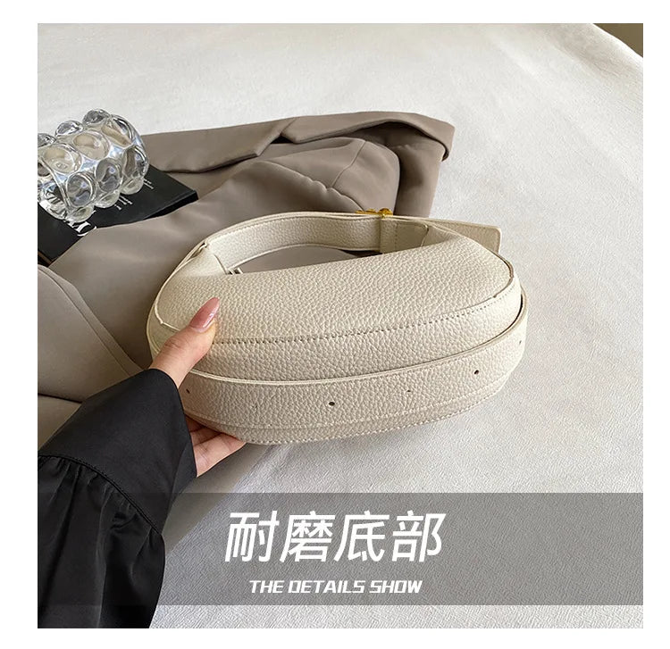 Women Underarm Bag Fashion Hobos Half Moon Saddle Shoulder Bags Luxury Pu Leather Crossbody Bag Phone Purses 2024 Commuting Bags