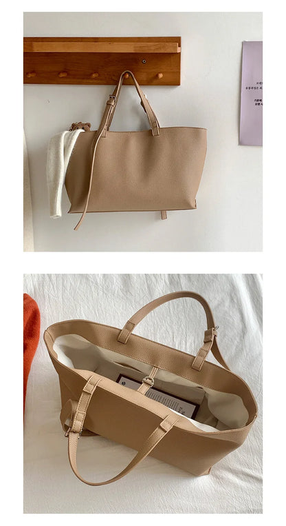 Casual Soft Tote Women Bag PU Leather Shoulder Bags for Women 2026 NEW High Quality Handbags and Purses Large Shopper Purses