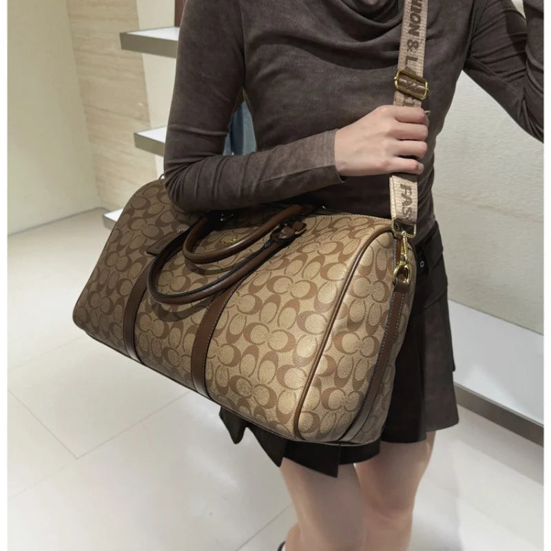 Women's Classic Boston Handbag Large Capacity Elegant Travel Duffle Bags for Women Weekend Luggage Travel Shoulder Bag