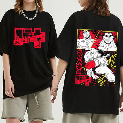Japanese Anime Baki Hanma The Grappler Graphic Print T Shirt Casual Fashion Crew Neck Short Sleeve Plus Size T Shirt Women
