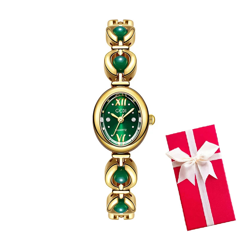 Gold Women Bracelet Watches For Ladies Wrist Watches Top Brand Luxury Elegant Women Dress High Quality Watches Quartz Minimalist