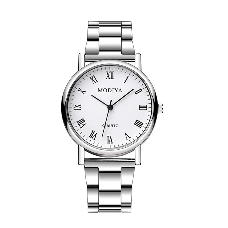 Fashion Men's Watch Casual Silver Alloy Band Male Business Quartz Watches Clock Wristwatches