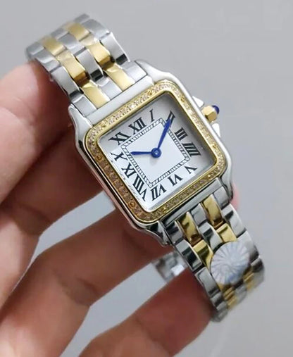Brand Wrist Watches Women Girl Ladies 22mm 27mm Square Dial Good Quality Steel Band Quartz Luxury Japanese Movement Clock CT13