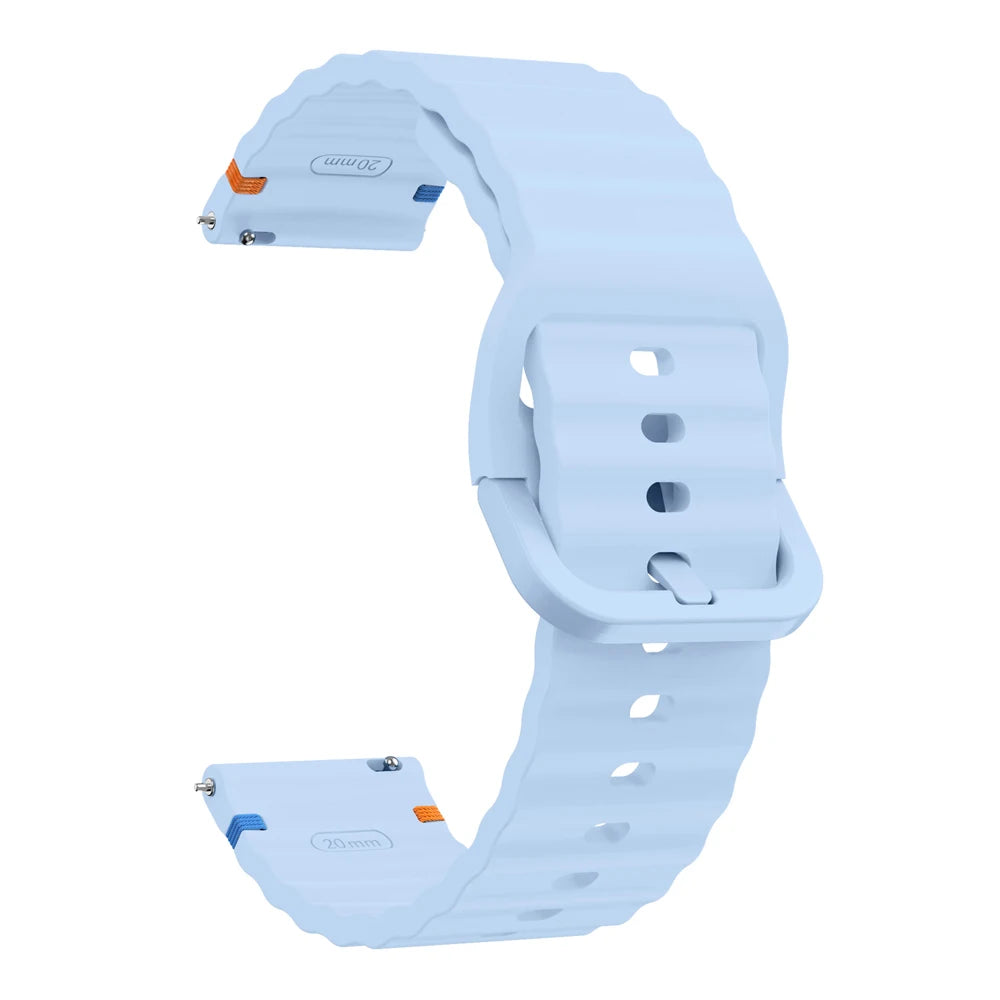 22mm Watch Strap For Xiaomi Watch 2 Pro S4 sport S3 S2 S1 Active/Mi Watch color 2 Smartwatch Watches Band Silicone Wave Bracelet