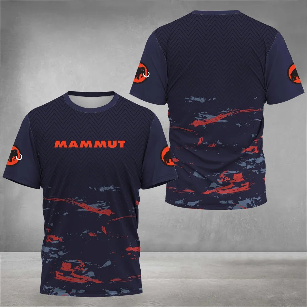 Outdoor Hiking Run Mountaineering Men's T-Shirt Casual O-neck Breathable Top Quick Dry Material Short Sleeve Fashion Men Clothes