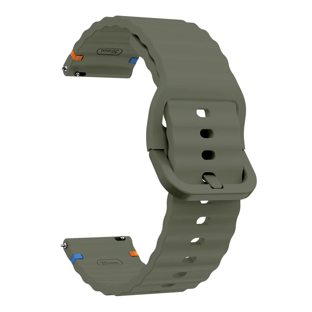 22mm Watch Strap For Xiaomi Watch 2 Pro S4 sport S3 S2 S1 Active/Mi Watch color 2 Smartwatch Watches Band Silicone Wave Bracelet