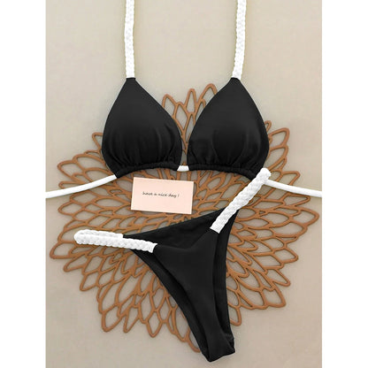 Micro Bikinis 2025 Push Up Women Swimsuits Sexy Swimwear Brazilian Bikini Set Thong Biquini Solid Swimsuit Summer Beachwear