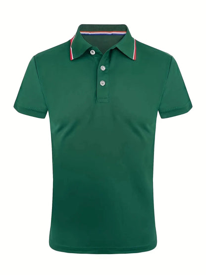 2025 Hot Sale Men's Summer Casual Breathable Comfortable Polo Shirt Men's Solid Color High Quality Short Sleeve T-Shirt
