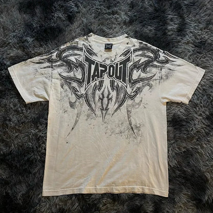 Street Style Women Tops Short Sleeve Summer Retro gothic style haute Highend design stamp duty y2k Punk Style  korean fashion