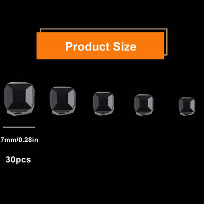 2/3/4/6/7mm Austrian Crystal Black Square Bead Glass Loose Spacer Beads For Jewelry Making Bracelet Earrings DIY Accessories